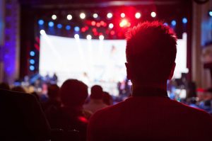 Audience watching a concert